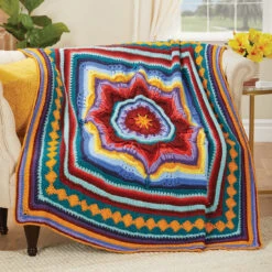 Herrschners Color Storm Afghan Crochet Kit