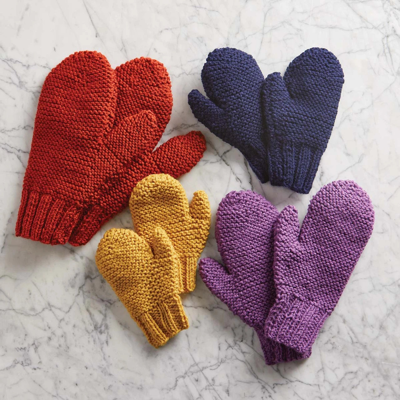 Herrschners Easy Family Mittens Yarn Kit 3 Herrschners Easy Family Mittens Yarn Kit