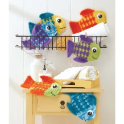 Herrschners Friendly Fins Washcloths Crochet Kit