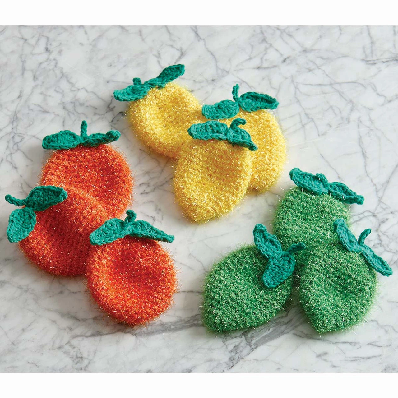 Herrschners Citrus Trio Scrubbies Crochet Kit 3 Herrschners Citrus Trio Scrubbies Crochet Kit