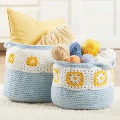 Herrschners Daisy Baskets Crochet Kit