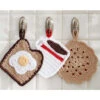 Lily Pot Holder Diner Trio Crochet Kit -Robotime Zone 236125 25096.1693431770
