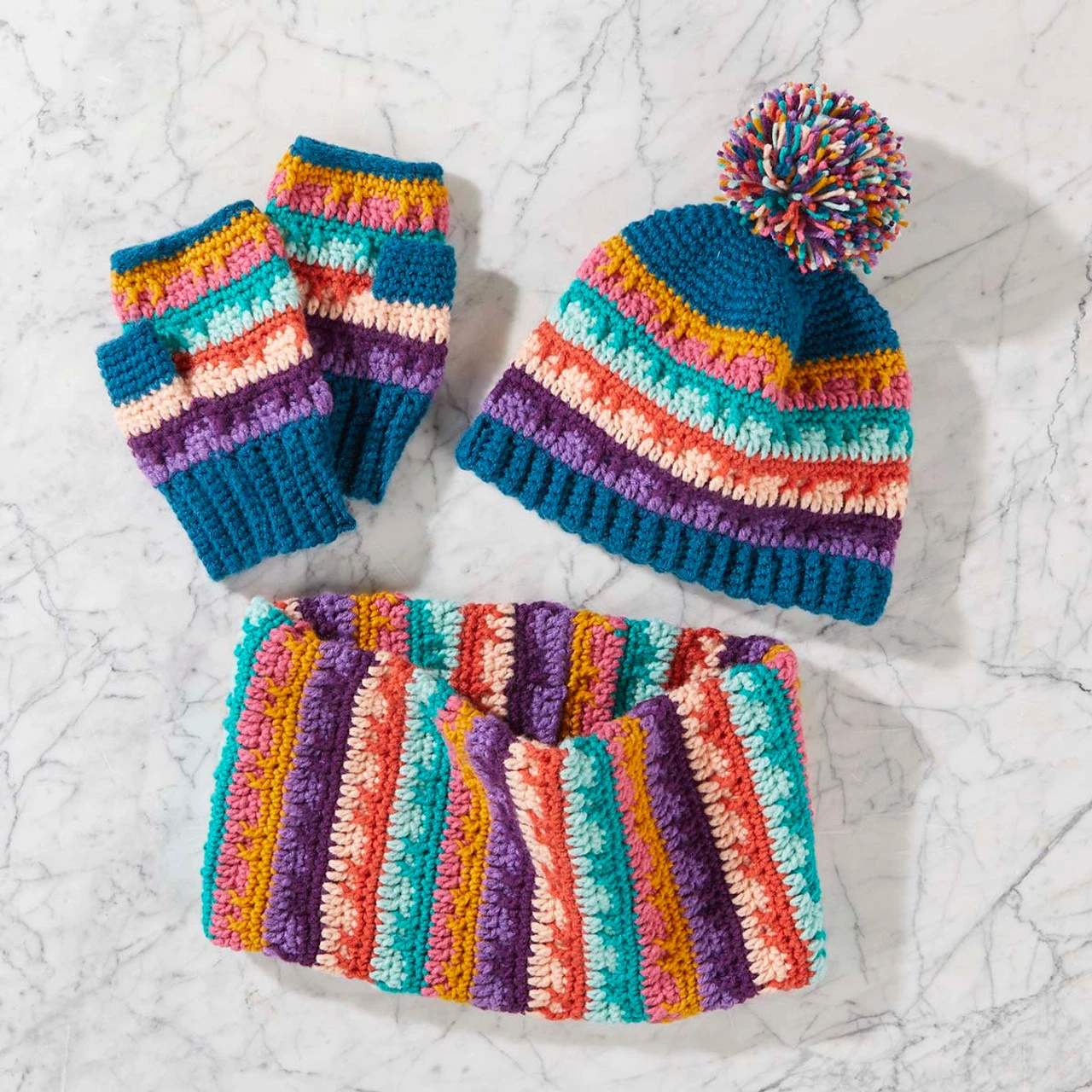 Herrschners Spectral Winter Set Crochet Kit 4 Herrschners Spectral Winter Set Crochet Kit - Image 2