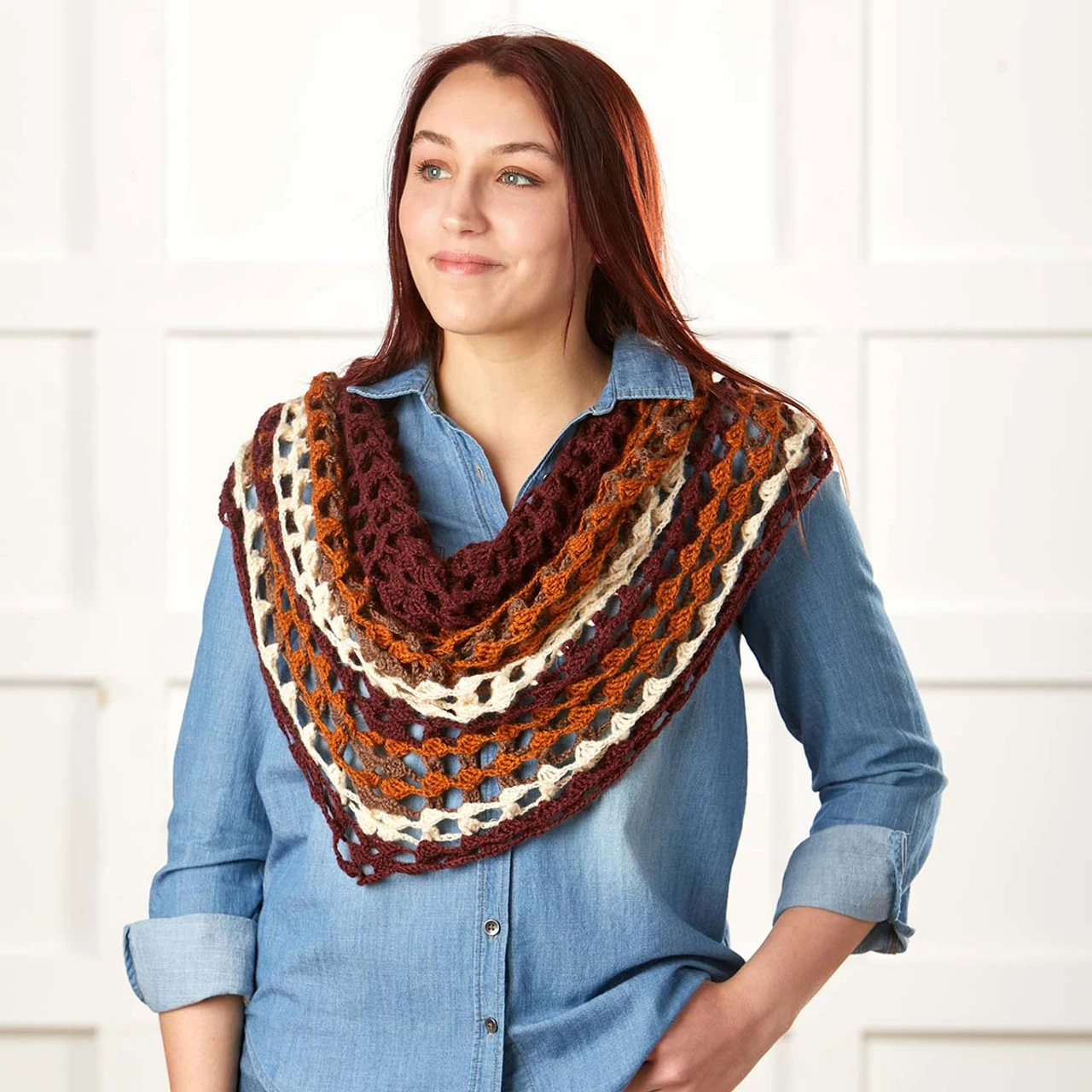 Herrschners Autumn Shawl Crochet Kit 4 Herrschners Autumn Shawl Crochet Kit - Image 2