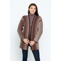 Red Heart Ribbed Cardigan Crochet Kit