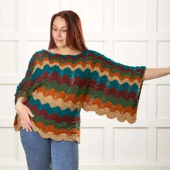 Herrschners Rich Ripple Dolman Top Crochet Kit