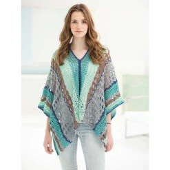 Lion Brand Clement Canyon Poncho Crochet Kit