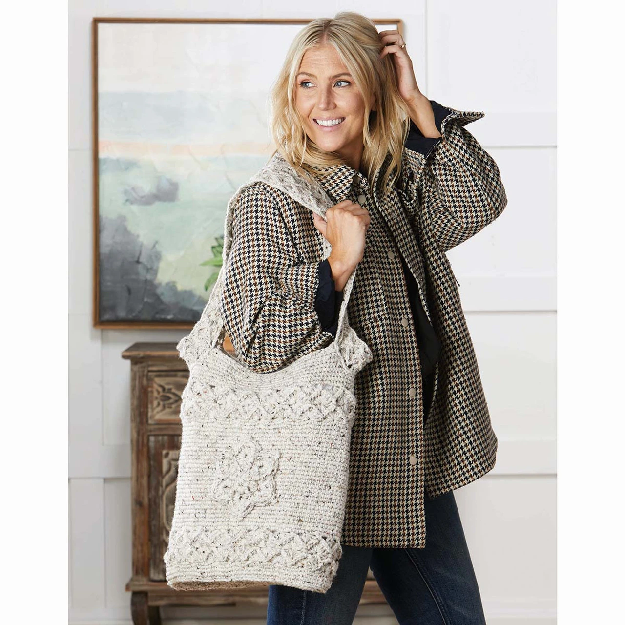 Herrschners Tweedy Tote Crochet Kit 3 Herrschners Tweedy Tote Crochet Kit