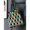 Herrschners Neon Checkers Tote Crochet Kit