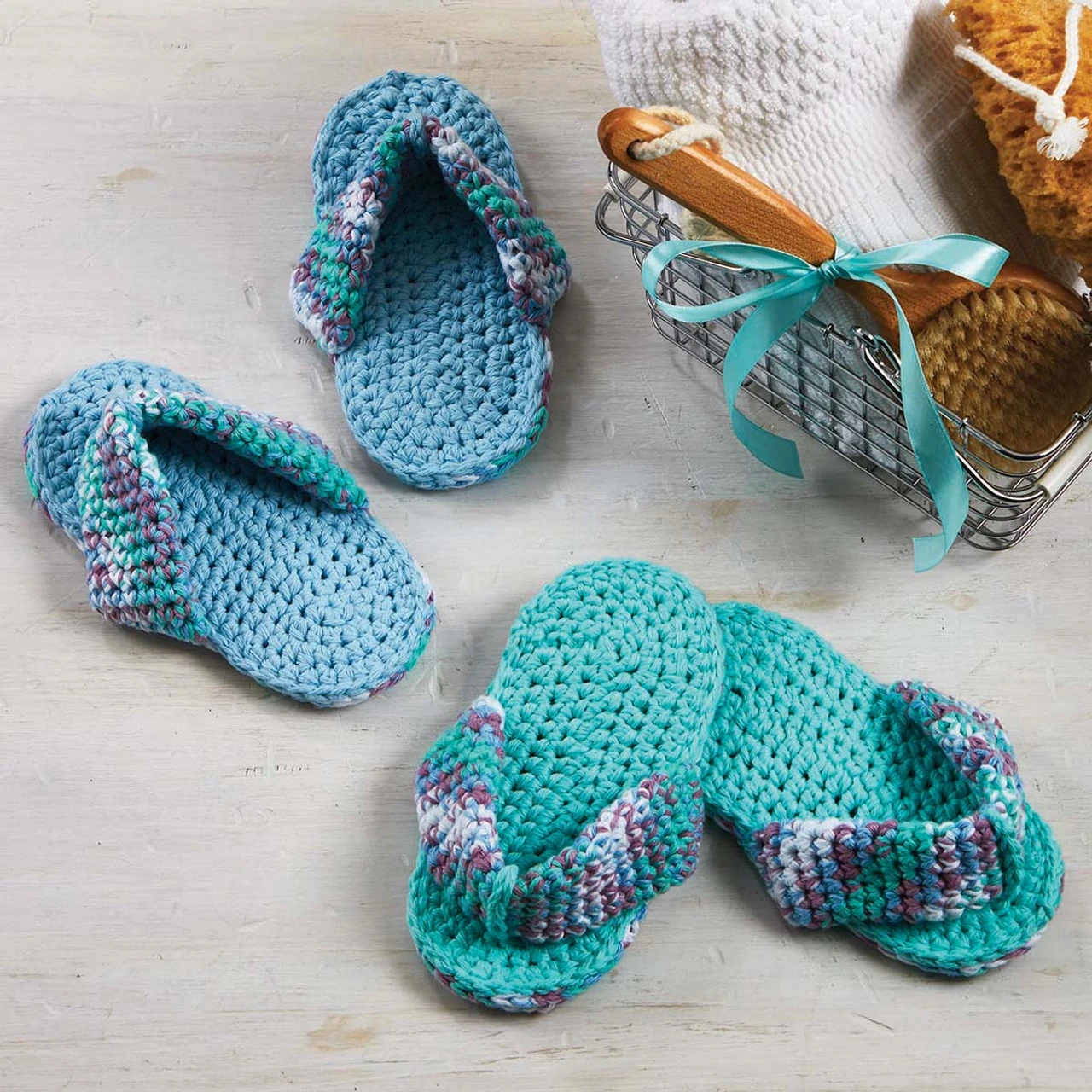 Village Yarn Cozy Toes Spa Slippers Crochet Kit 3 Village Yarn Cozy Toes Spa Slippers Crochet Kit
