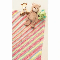 Lion Brand Simple Diagonal Baby Afghan Knit Kit
