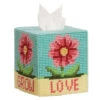 Herrschners Bloom Love Tissue Box Plastic Canvas Kit -Robotime Zone 270689 48870.1693433802