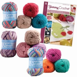 FREE Yummy Crochet Book With 12 Pack Of Craft Cotton