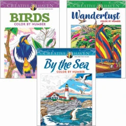 Dover By The Sea, Wanderlust & Birds, Set Of 3 Coloring Book
