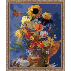 Herrschners Garden In Gold Paint-by-Number Kit