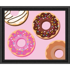 Pink Picasso Delicious Doughnuts Paint-by-Number Kit