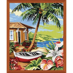 Adbrain Piece Of Paradise Paint-by-Number Kit