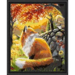 Herrschners A Friend For Little Fox Paint-by-Number Kit