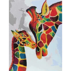 Craft Buddy Colorful Giraffes Paint-by-Number Kit