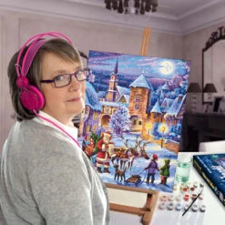 Schipper White Christmas Paint-by-Number Kit -Robotime Zone 450730 4 07914.1693440577