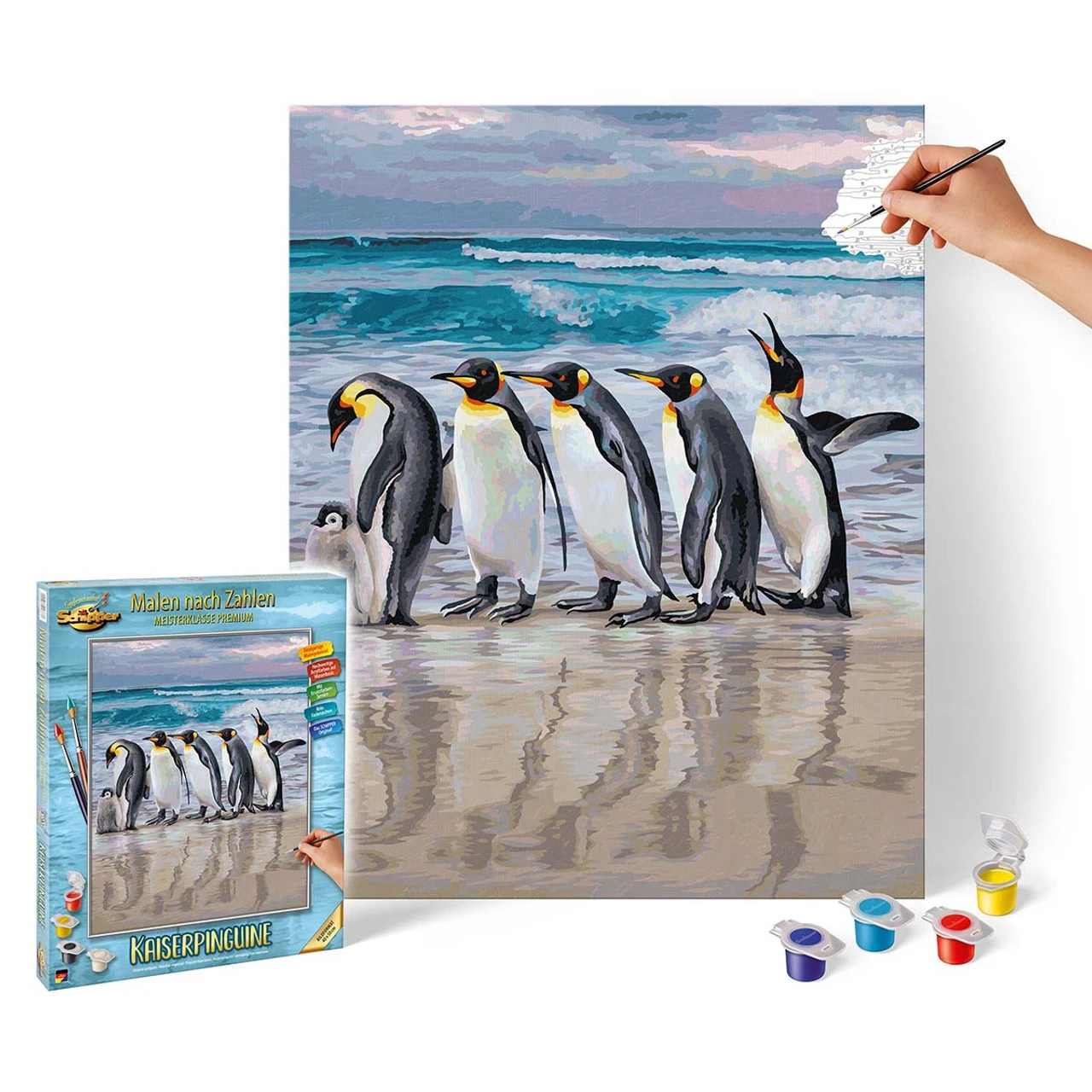 Schipper Emperor Penguins Paint-by-Number Kit 4 Schipper Emperor Penguins Paint-by-Number Kit - Image 2