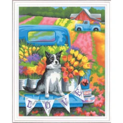Paintworks Flower Power Dog Paint-by-Number Kit