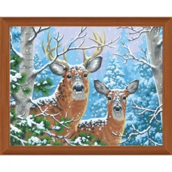 Paintworks Whitetail Winter Paint-by-Number Kit
