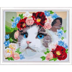 Vervaco Flower Crown Ragdoll Paint-by-Number Kit