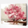 Adbrain Cherry Blossoms Paint-by-Number Kit