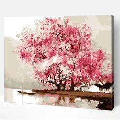 Adbrain Cherry Blossoms Paint-by-Number Kit
