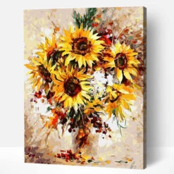 Adbrain Sunflower Burst Paint-by-Number Kit