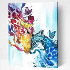 Adbrain Giraffe Mother's Love Paint-by-Number Kit