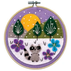 Design Works Winter, Deer, & Racoon Trio Felt Kit -Robotime Zone 500250 2 57936.1693456829