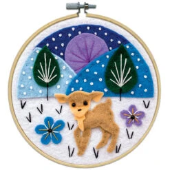Design Works Winter, Deer, & Racoon Trio Felt Kit -Robotime Zone 500250 3 30357.1693456829