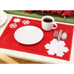 Felt Street Flurries Place Mats Felt & Sequin Kit