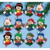 Design Works Candy Cane Snowman Felt & Sequin Kit -Robotime Zone 505345 20880.1693457340