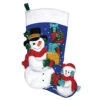 Design Works Snowman Gifts Stocking Kit -Robotime Zone 506814 83277.1693457497