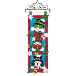 Bucilla See No Evil Snowmen Kit & Hanger