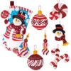 Bucilla Peppermint Snowman, Set Of 2 Felt & Sequin Kit -Robotime Zone 509370 14637.1695658308