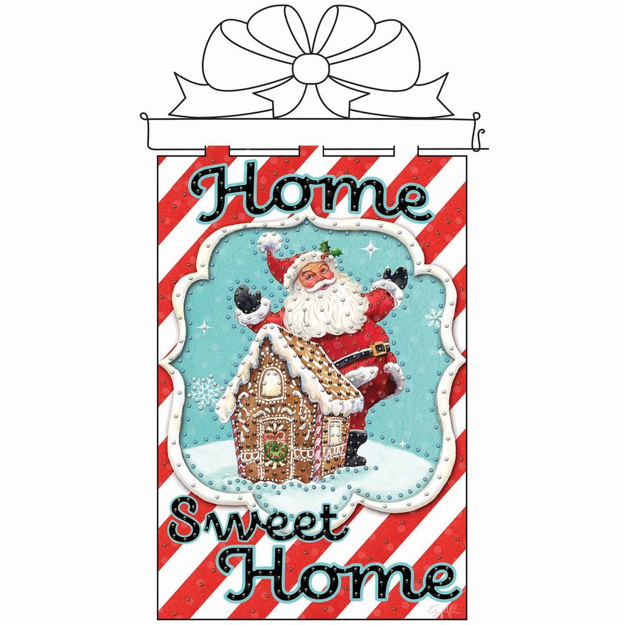 Design Works Gingerbread Santa Kit & Hanger Felt & Sequin Kit 3 Design Works Gingerbread Santa Kit & Hanger Felt & Sequin Kit
