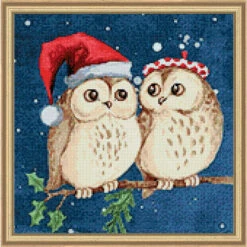 Collection D'Art Owls On A Date Diamond Painting