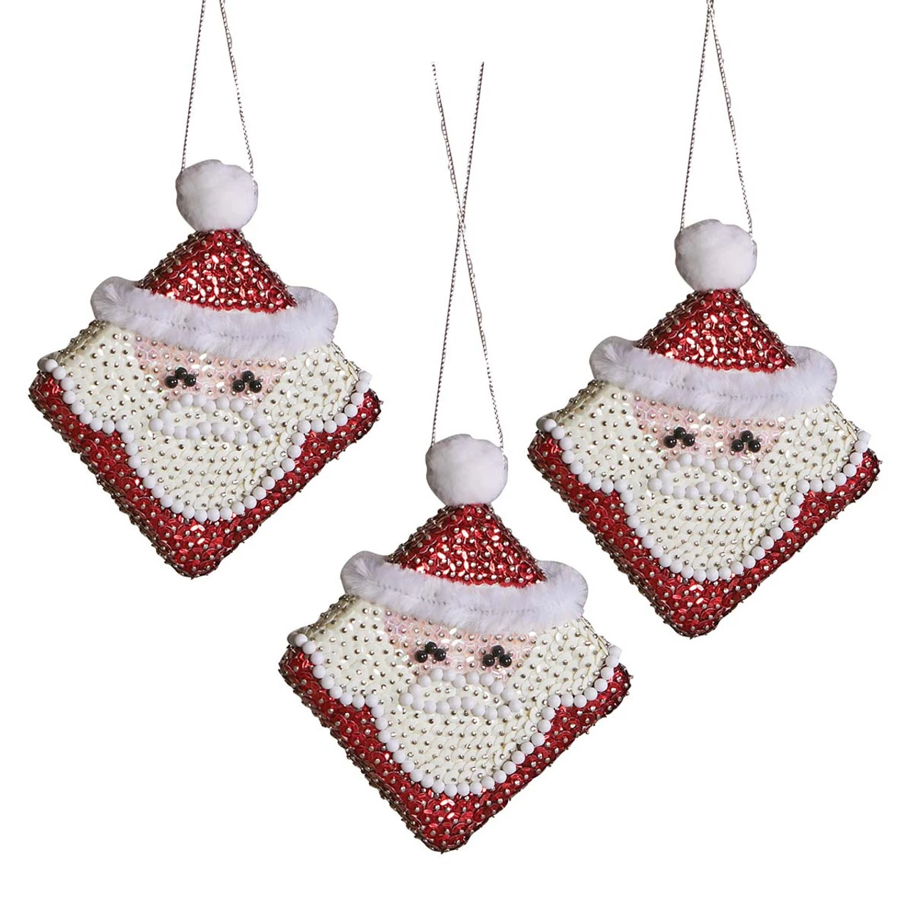 Sunrise Craft & Hobby Santa Smiles Ornament Kit 3 Sunrise Craft & Hobby Santa Smiles Ornament Kit