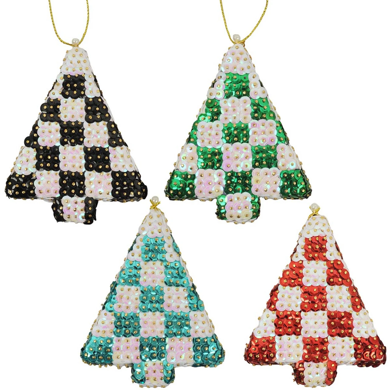 Herrschners Checkered Pines Ornament Kit 3 Herrschners Checkered Pines Ornament Kit