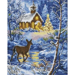 Diamond Dotz Chapel In The Snow Diamond Painting
