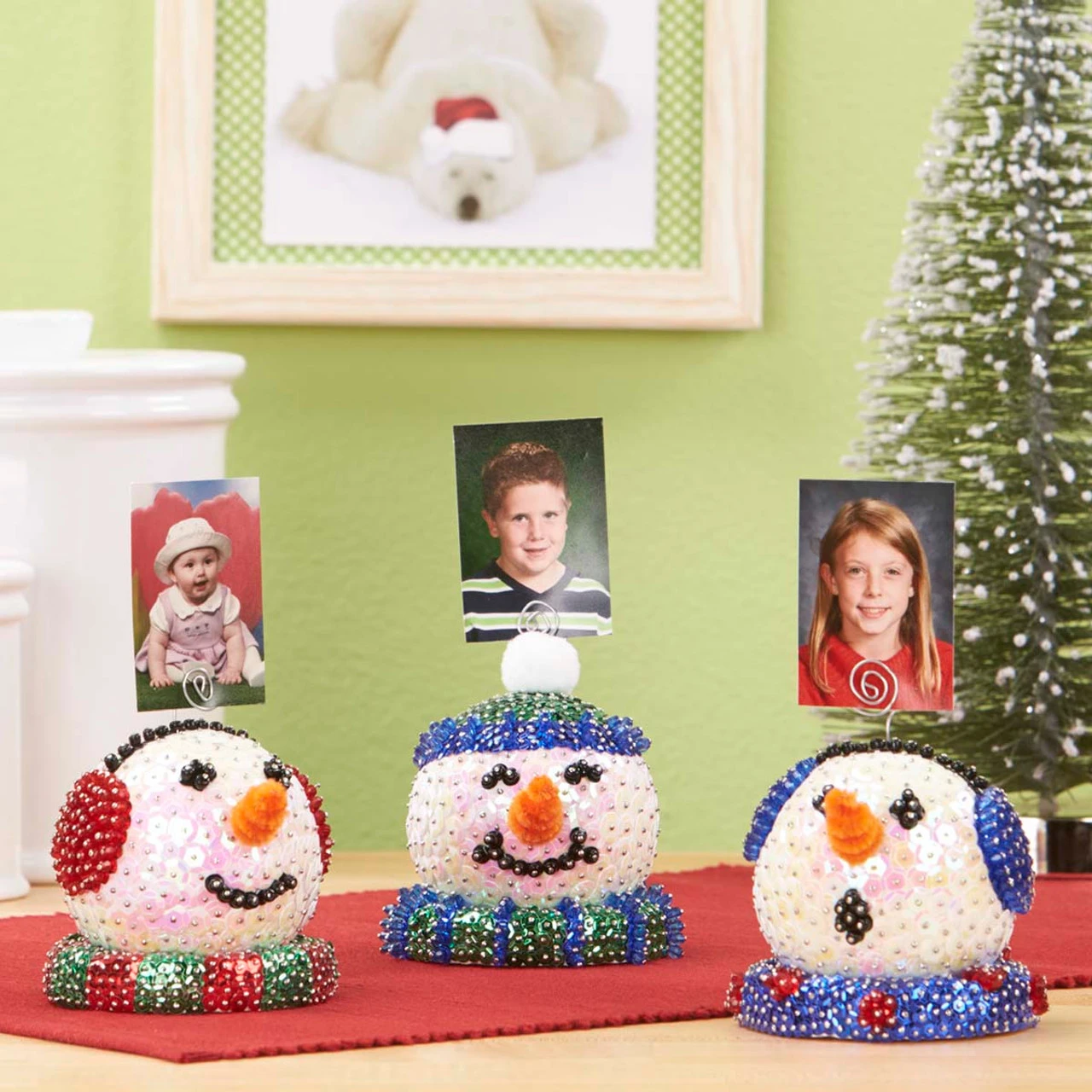 Sunrise Craft & Hobby Trio Of Snowmen Sequin Craft Kit 3 Sunrise Craft & Hobby Trio Of Snowmen Sequin Craft Kit