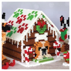 Perler Beads Dog House Gingerbread House Beading Kit -Robotime Zone 513443 2 30103.1695648585