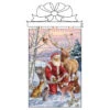 Design Works Santa In Forest Banner Felt & Sequin Kit -Robotime Zone 514653 85612.1693460384