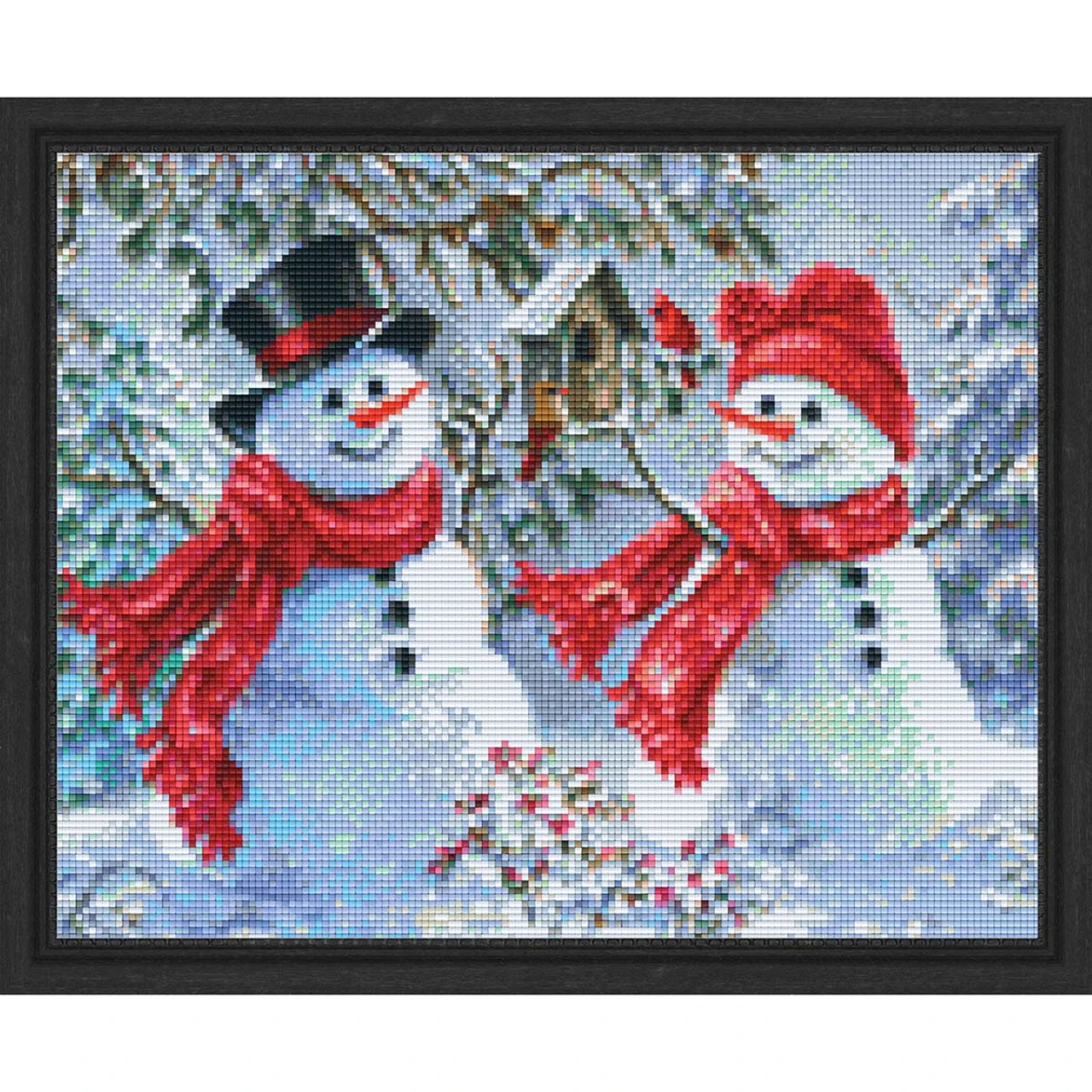 PixelHobby Snowman & Woman Kit & Frame Mosaic Art Kit 3 PixelHobby Snowman & Woman Kit & Frame Mosaic Art Kit