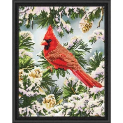 Diamond Dotz Good Fortune Cardinal Kit & Frame Diamond Painting