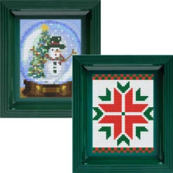 PixelHobby Snowglobe & Snowflake 2, Set Of 2 Mosaic Art Kit